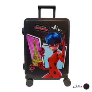 طرح چمدان مسافرتی کودک مدل دختر کفشدوزکی