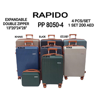 چمدان مسافرتی سه تکه Rapido مدل 8050-4
