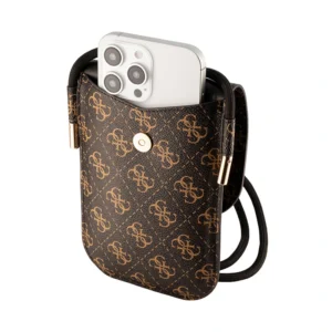 استایل کیف دوشی GUESS مدل GUESS PHONE POUCH TRIANGLE LOGO
