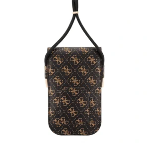 نمای کیف دوشی GUESS مدل GUESS PHONE POUCH TRIANGLE LOGO