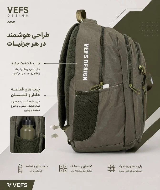 جیب های کوله پشتی مدرسه VEFS کد 5095